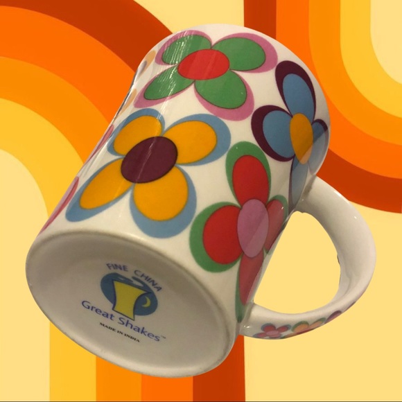 Vintage groovy flower power mug - Picture 2 of 4